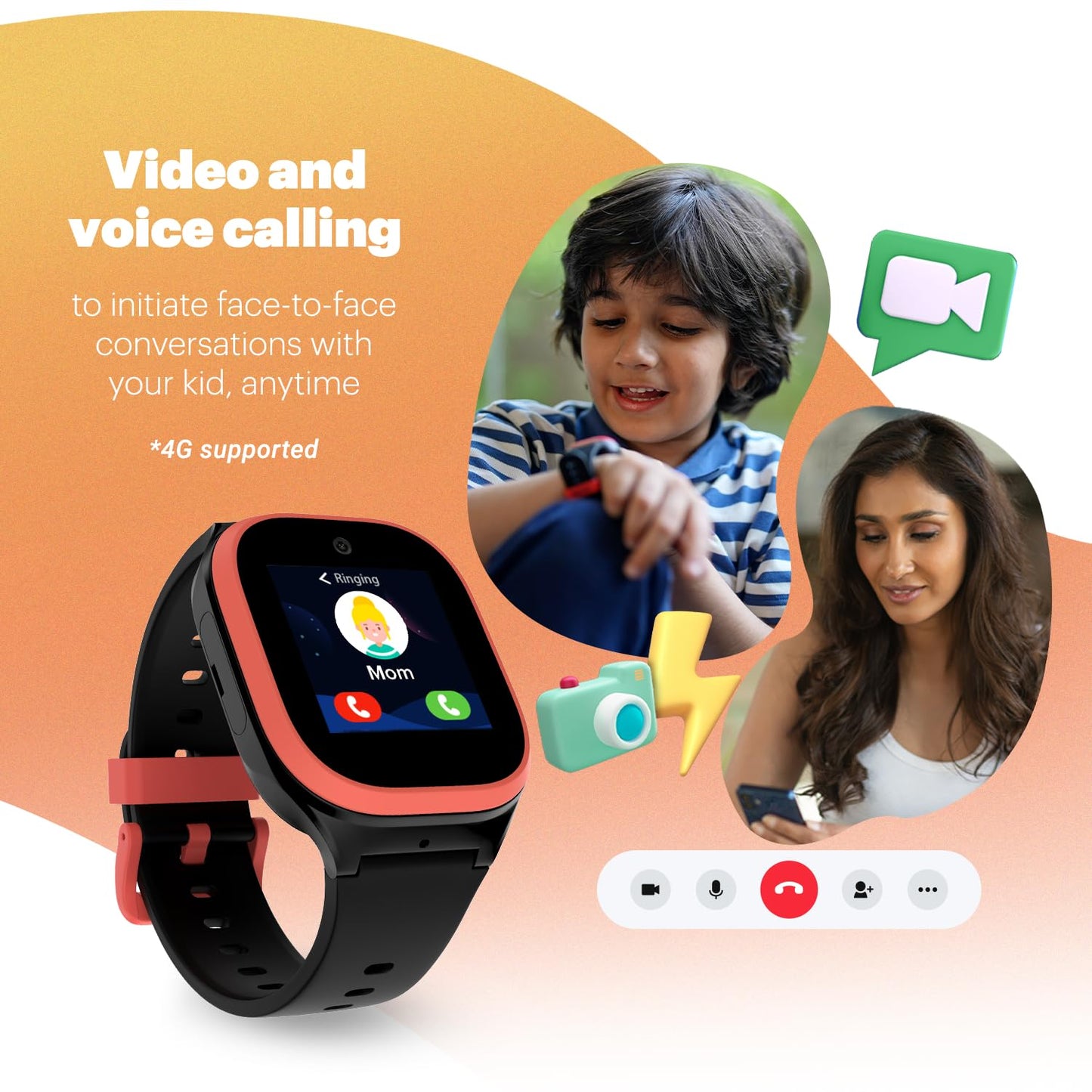 Noise Scout Kids smartwatch with Assisted GPS Tracking, 4G Video & Voice Calling, Parental Control, Long Battery, Habit Formation, in-Built Games, Buddy app for Parents (Ninja Green)
