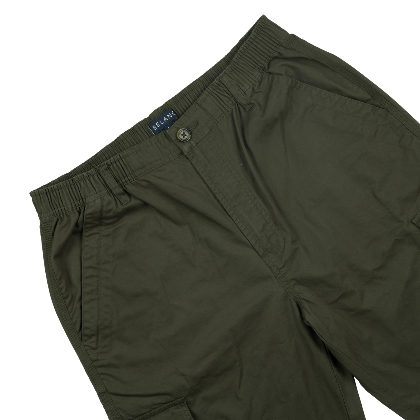 BELANO Men's Olive Cotton Regular Fit Cargo Long Shorts (in, Numeric, 28, Regular, Olive)