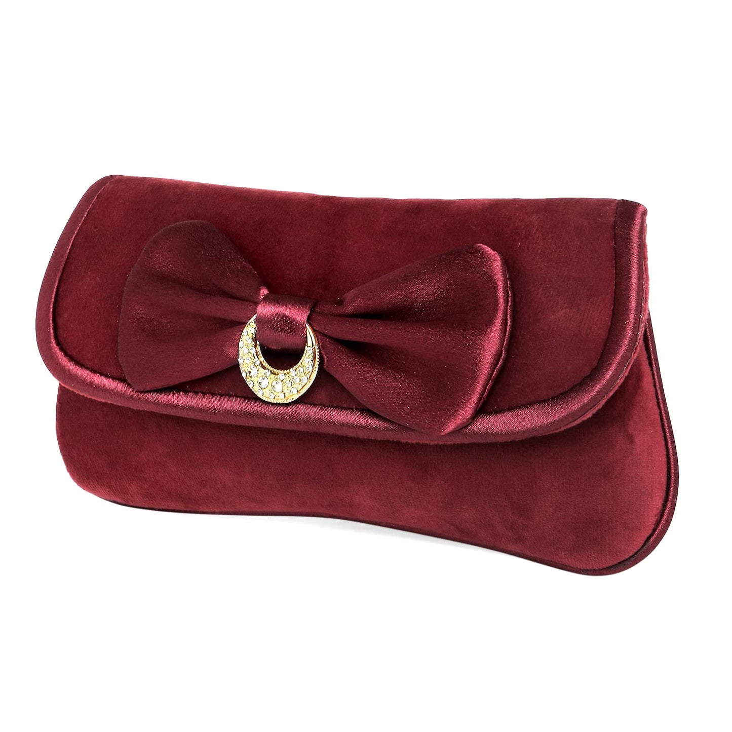 Peora Maroon Clutch Purses for Women Handmade Evening Handbag Stylish Bridal Fashion Clutch Bag for Girls (C131M)