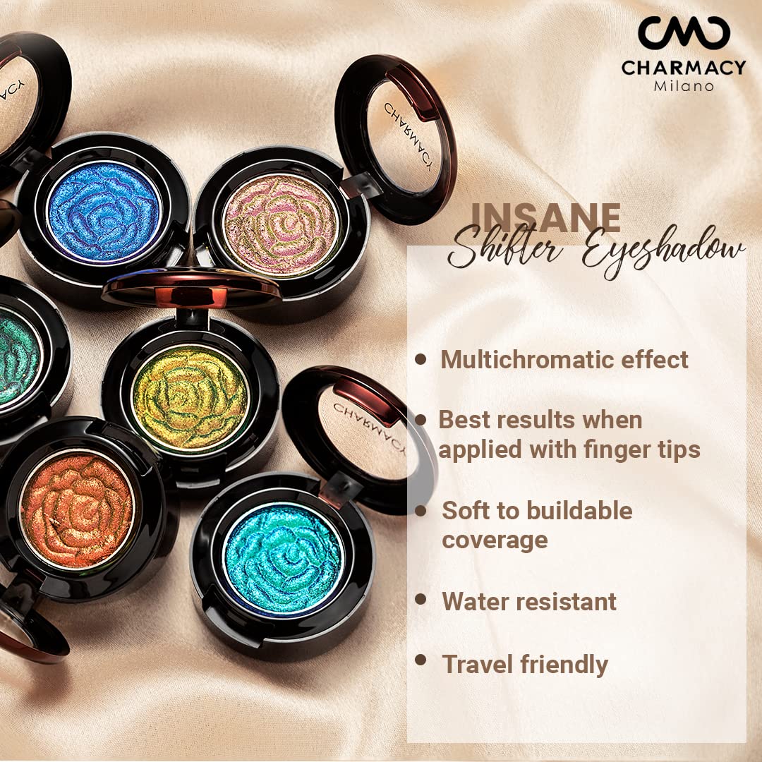 Charmacy Milano Insane Shifters Eyeshadow (Shade 502) - 1.8 g, Multi-Chrome, Smooth Texture, Highly Pigmented, Metallic, Shimmer Effect, One Swipe Coverage, Glam Eyes