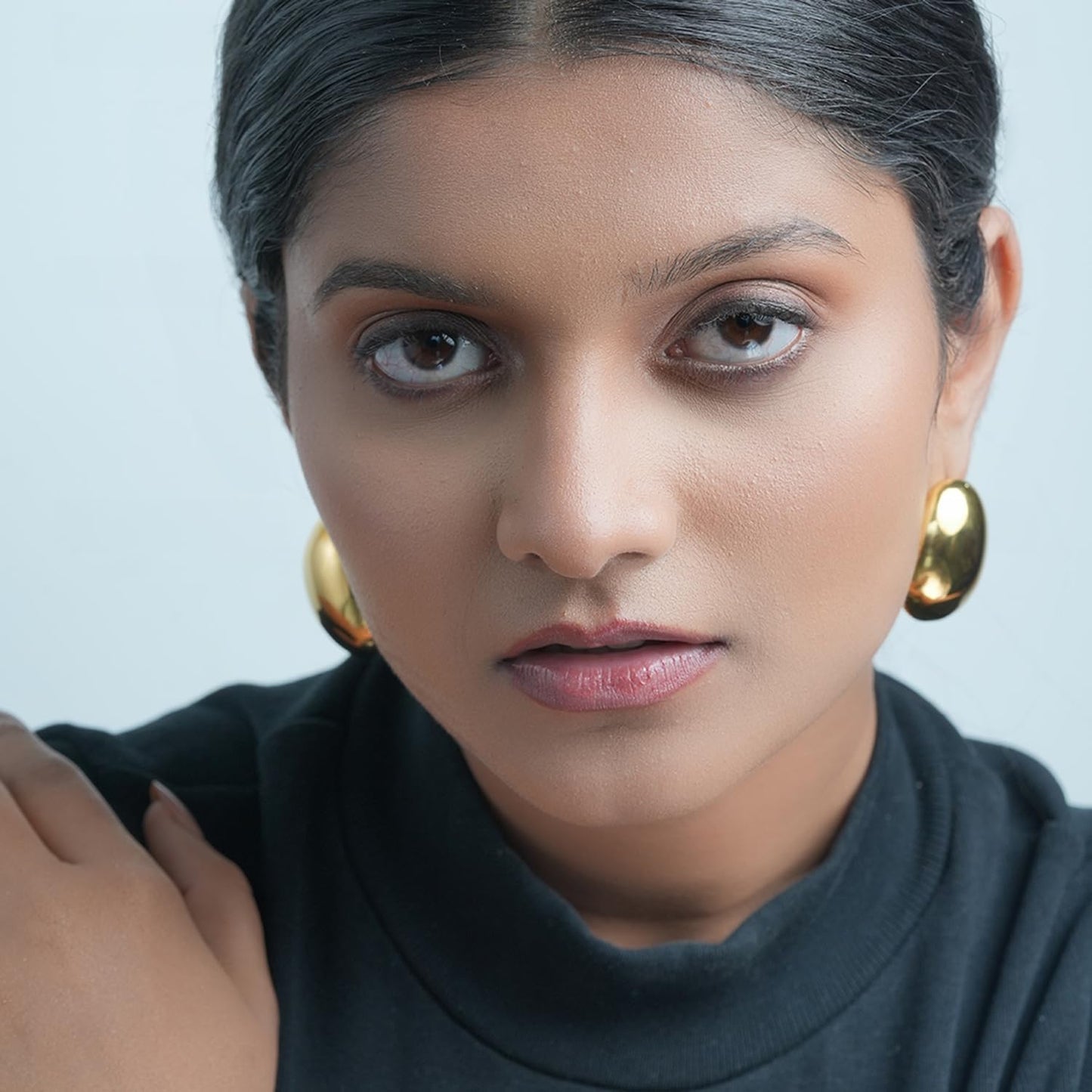 Aaishwarya 18K Gold Plated Dome Shaped Studs | Earrings for Women and Girls | Bold Statement Jewelry | Waterproof & Anti-Tarnish Jewels | Stainless Steel Earring | Party Accessory | Jewelry Gift