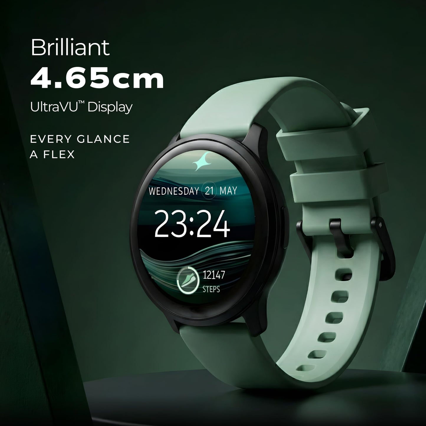 Fastrack Jupiter R3 1.38" Ultra UV Round Display with Nitro Fast Charging,Single Sync BT Calling, HRM, SPO2, Upto 5 Days Battery Life Smart Watch for Man & Woman - Warm Grey