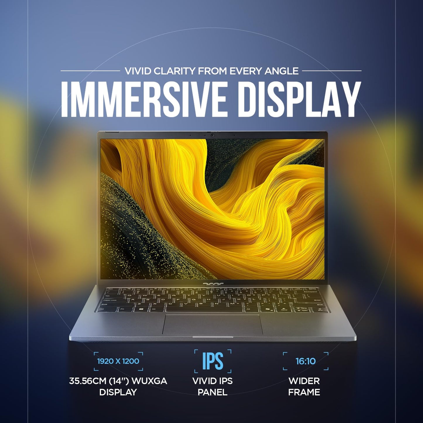 acer AspireGo14,Intel Core Ultra5 125H(14thgen) AI Processor,16 GB/512 GB, WUXGA IPS, 14.0"/35.56 cm, Win 11 Home, MS Office, Steel Gray, 1.5 kg, AG14-71M,Privacy Shutter,Backlit KB, Premium Laptop