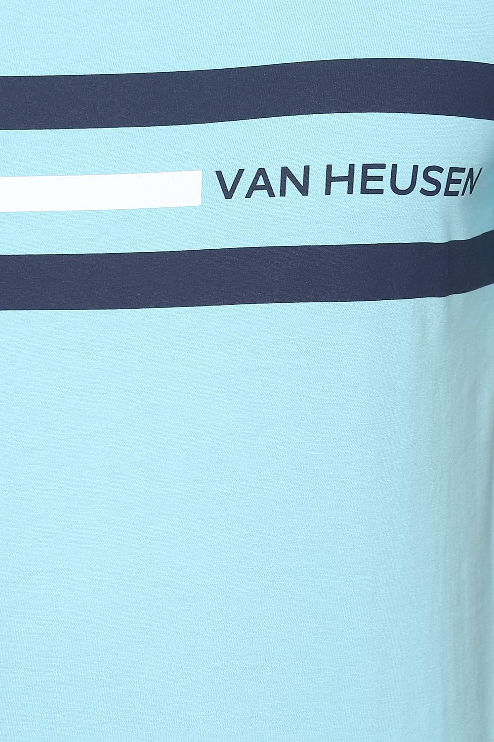 Van Heusen Men's Solid Regular Fit T-Shirt (VSKCURGBZ06257_Multi-Sky M)