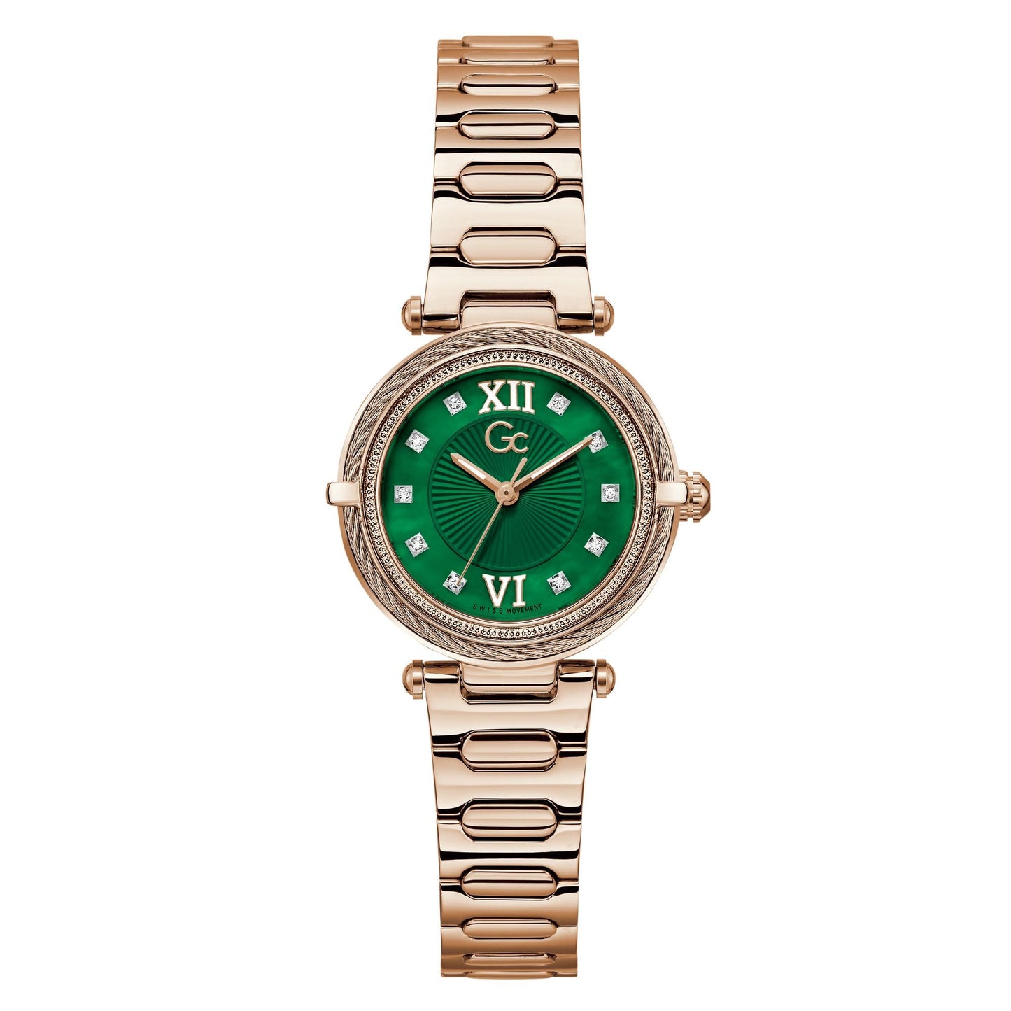 GUESS Collection Vogue Cable Green Round Dial Analog Women's Watch - Z57003L9