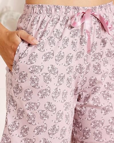 BODYCARE Women's Cotton Printed T-Shirt and Shorts Set | Soft & Breathable Nightwear | Short Sleeves | Loungewear Co-Ord Set | BSSS17037_100 Multicolour