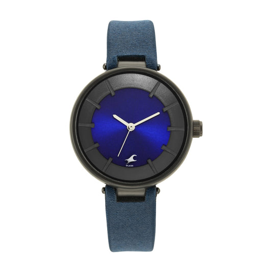 Fastrack Women Plastic Revibe Analog Blue Dial Watch-6252Pf02, Band Color-Blue