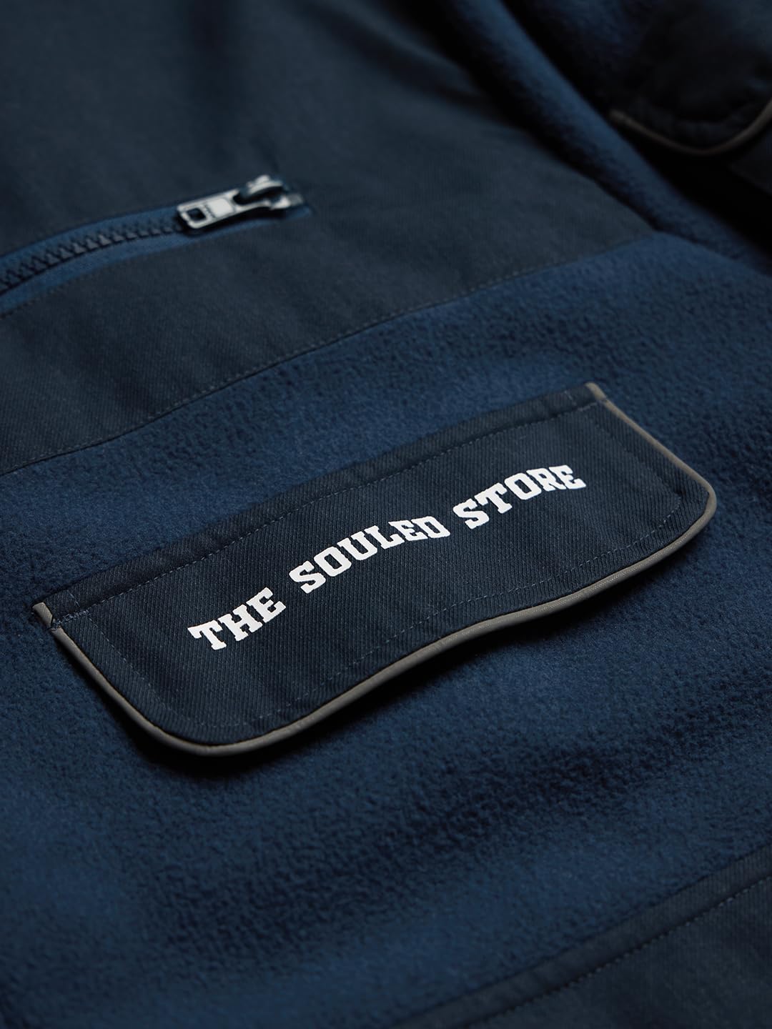 The Souled Store Originals : Blue Shadow Long Sleeve Button Front Jackets for Men and Boys