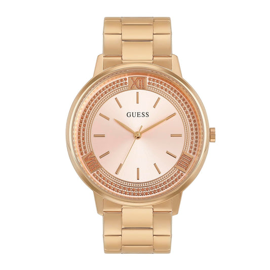 GUESS Stainless Steel Analog Pink Dial Women's Watch-U1406L3M, Band_Rose Gold