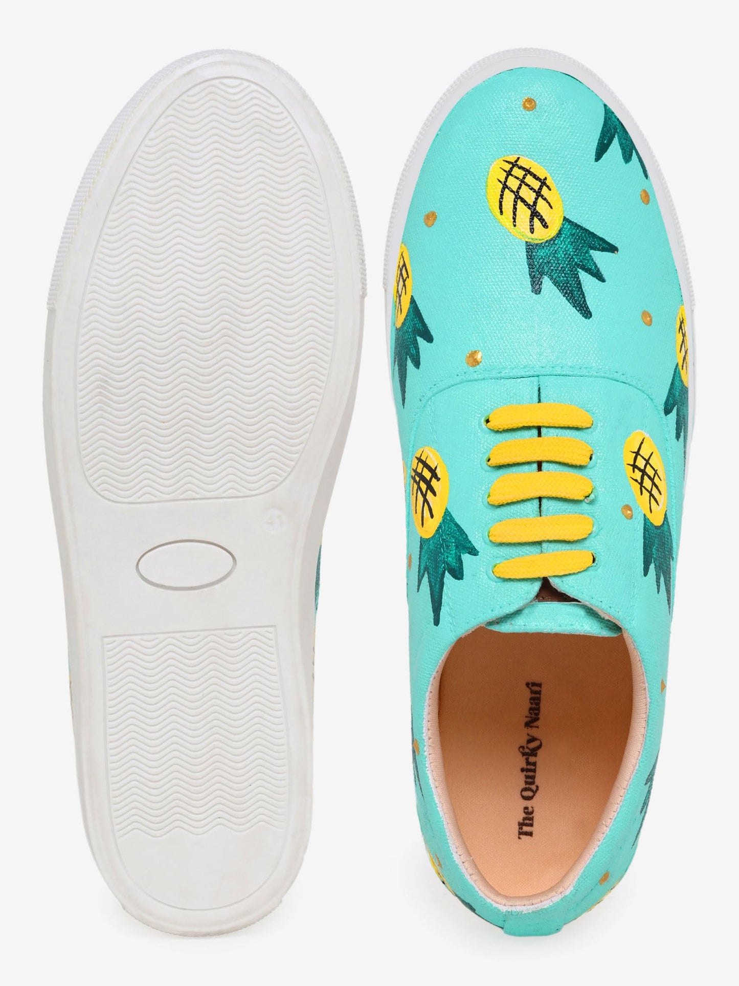 THE QUIRKY NAARI Pineapple Sneakers Say Hello to Summers | Teal