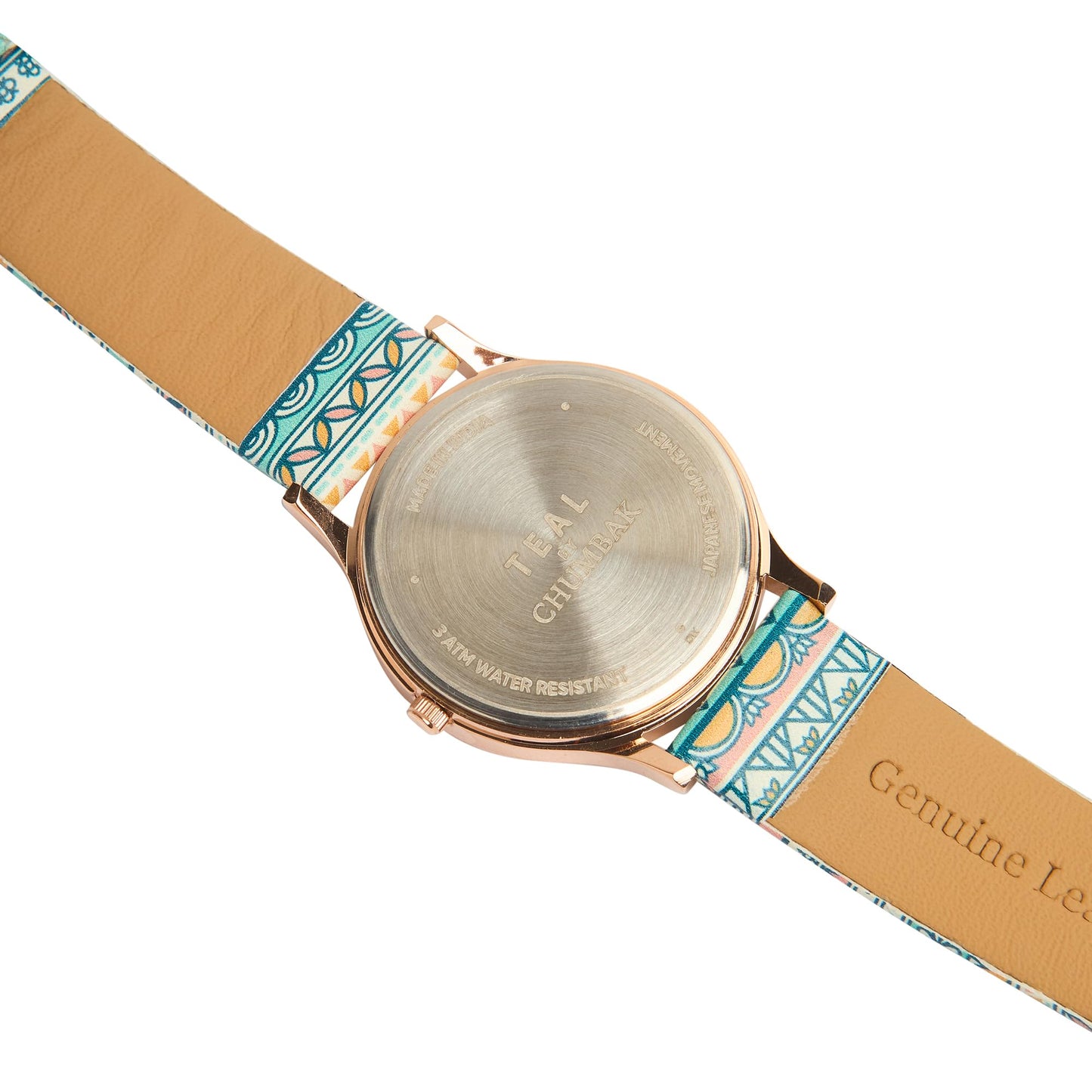 TEAL BY CHUMBAK Round Dial Analog Watch for Women,Carnival Elephant Collection, Printed Vegan Leather Strap,Gifts for Women/Girls/Ladies,Stylish Fashion Watch for Casual/Work - Maroon