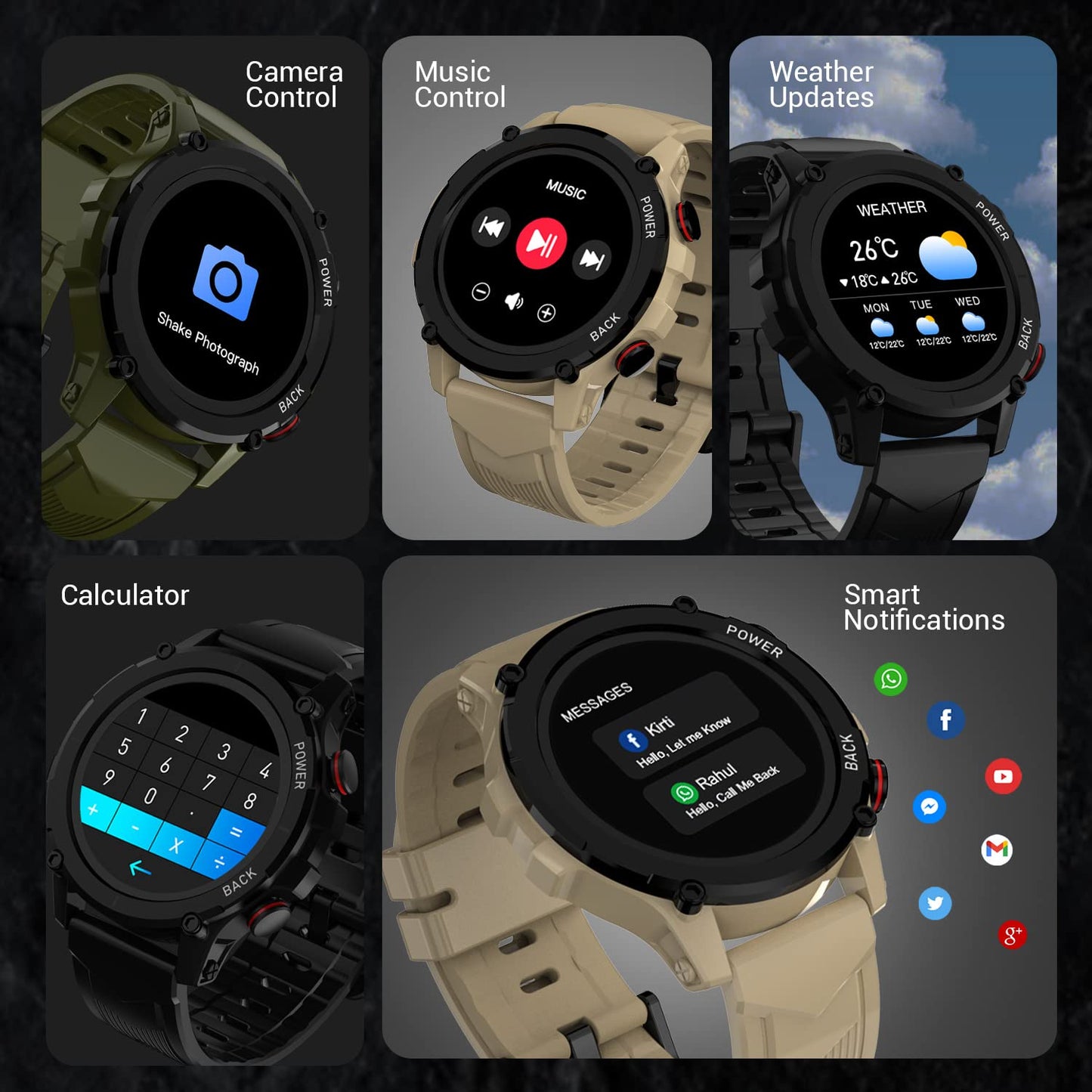 Maxima Max Pro X4+ Rugged Bluetooth Calling Smart Watch 1.32" Round Always on Premium Display with 360x360 px Resolution, AI Voice Assitant, Advance UI, 340 mah Big Battery, HR/SpO2, 150+ Watch Faces