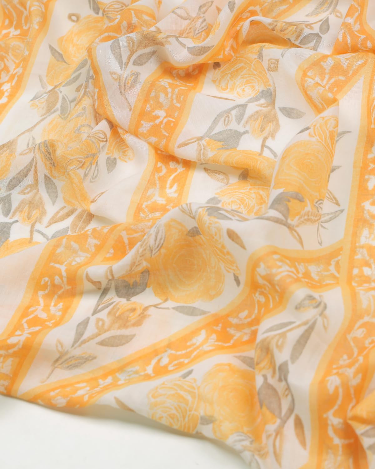Sun Fashion And Lifestyle Women's Cotton Unstitched Printed Churidar Dress Material Salwar Suit Fabric with Dupatta (TBD207_Yellow)