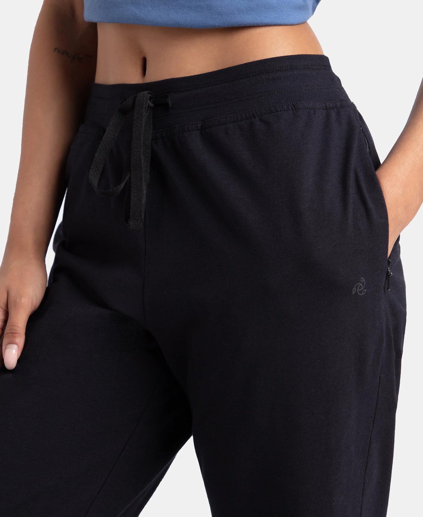 Jockey Women's Regular Fit Capris (1300-0105-BLACK_S_Black_Small)