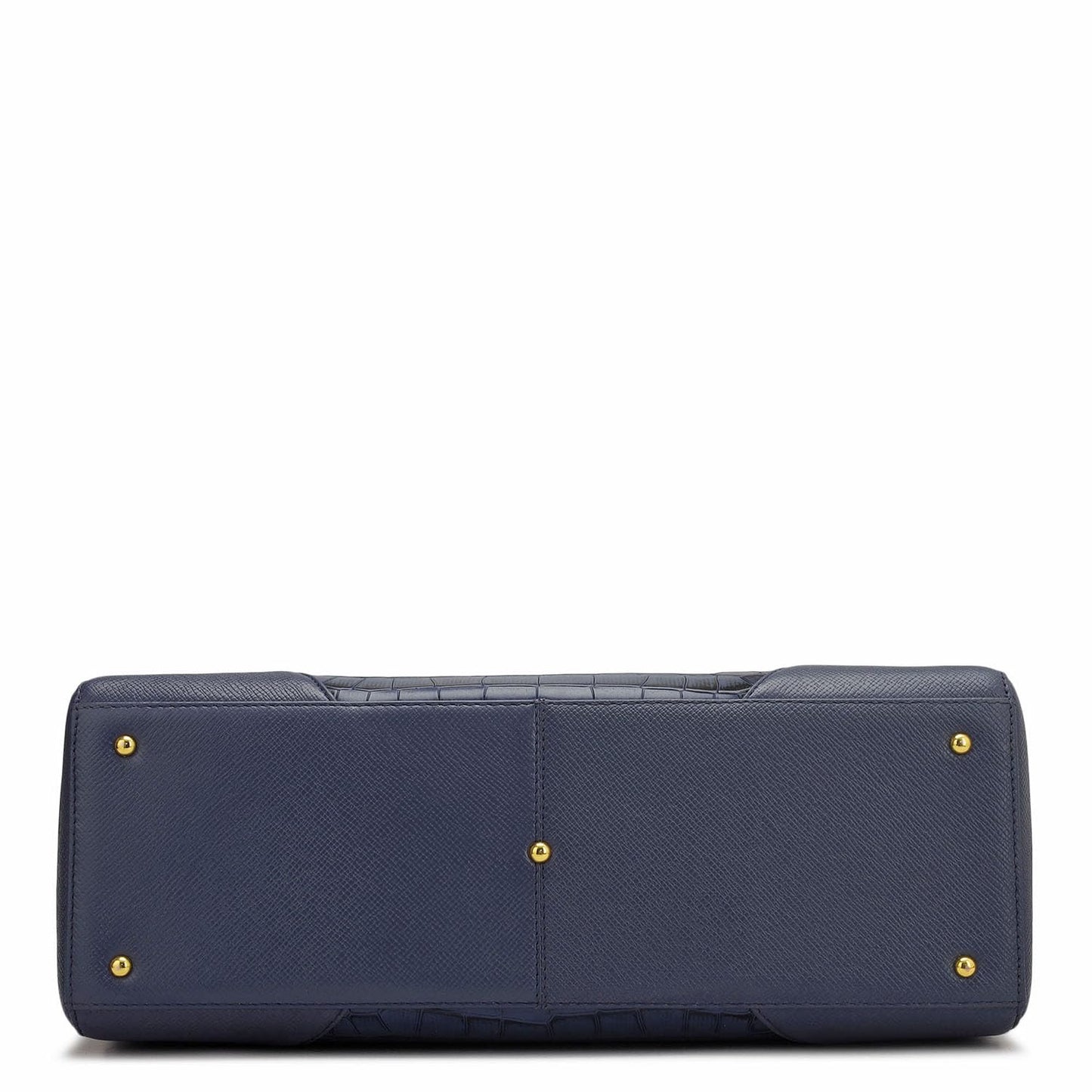 Da Milano Leather Satchel Bag for Women - Blue