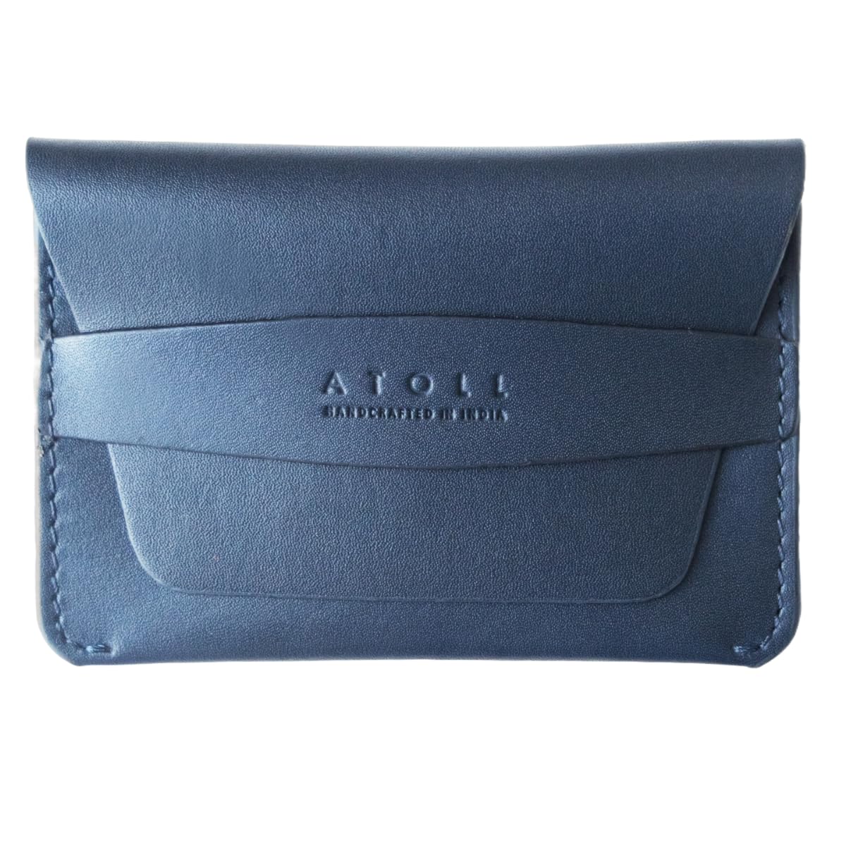Atoll Leather Wallet for Men | Men’s Minimalist Loop Wallet | Top Grain Leather Stylish Credit Card Holder | Cash Compartment | Slim Card Holder