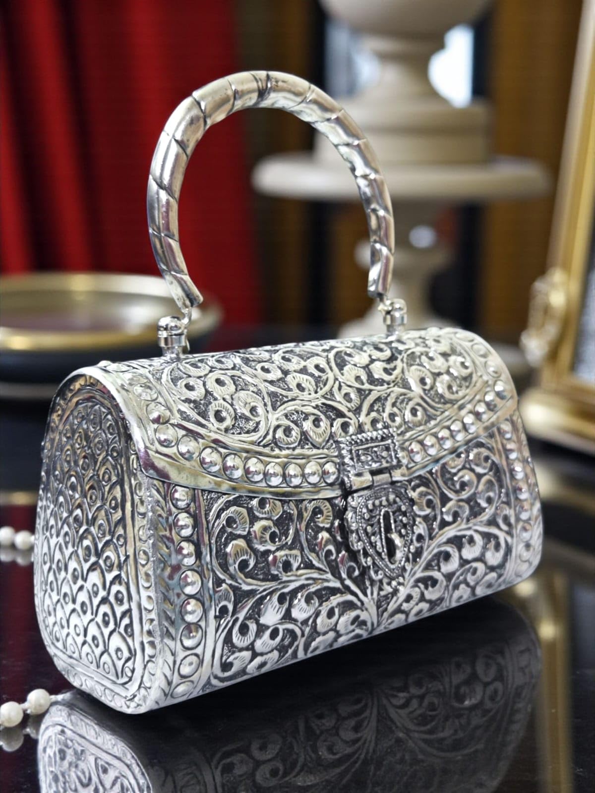 Trend Overseas Women's Clutch (Handle_Silver_10077_Silver)