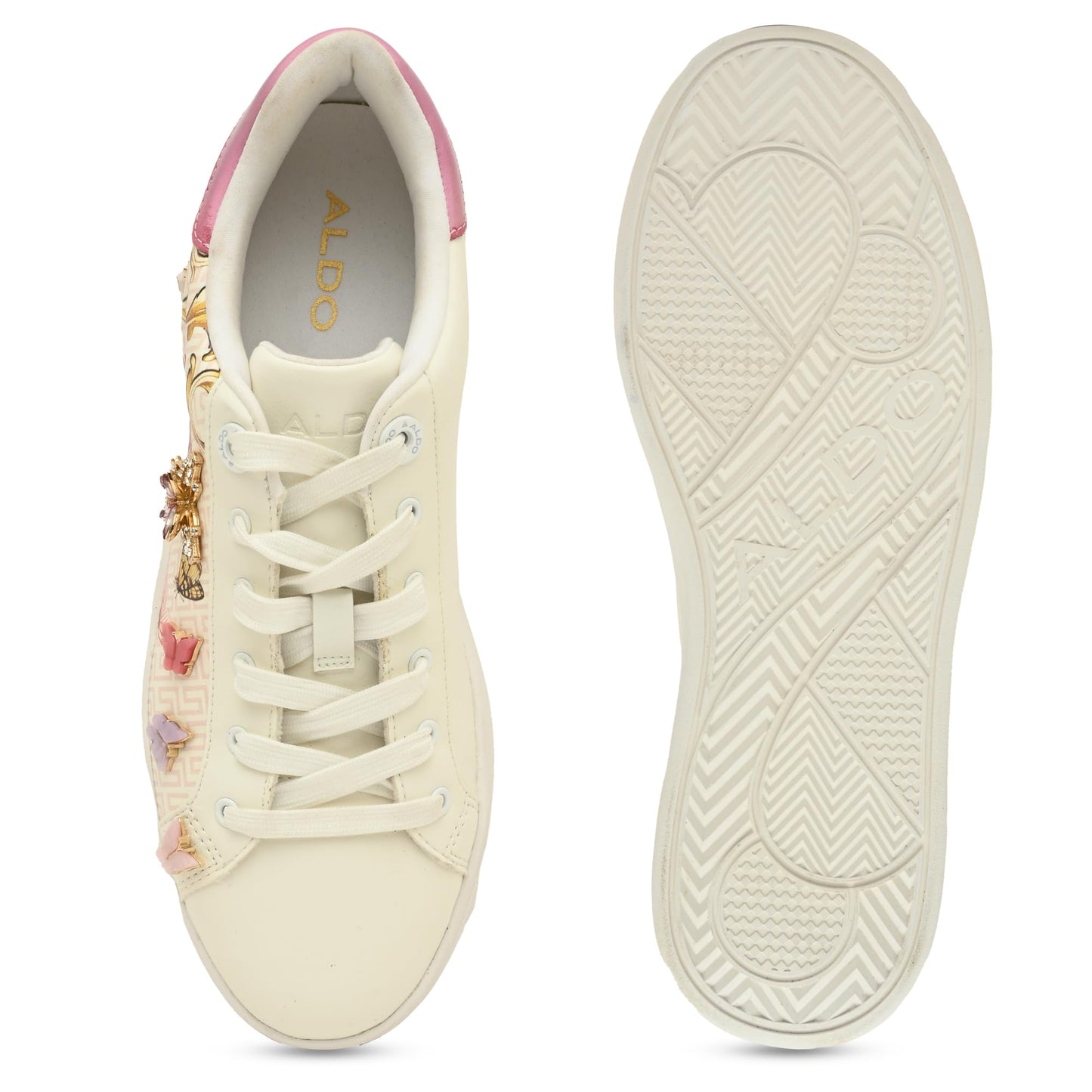 Aldo ELORIAA-IN950 Ladies Pink Overflow Flat Sneakers