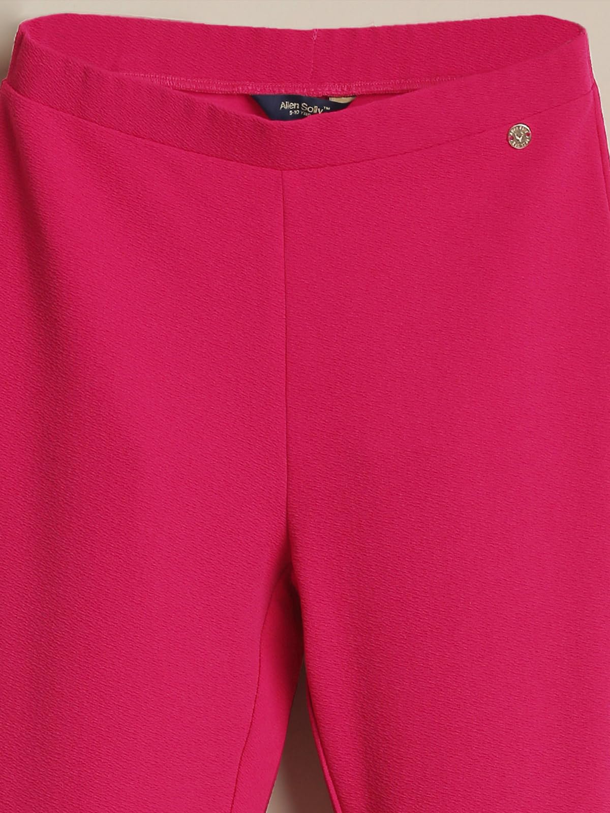 Allen Solly Girls Pink Textured Trousers