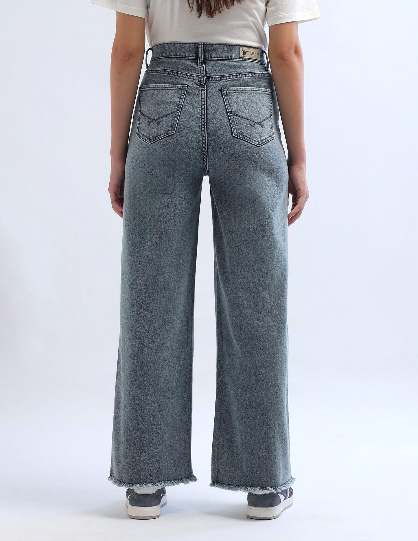 U.S. POLO ASSN. High Rise Wideleg Jeans (UWAW24JEN227_Blue_30)