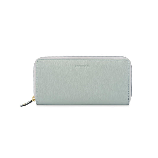 Fastrack Textured Zip Around Wallet for Women, Girls and Ladies | Wallet for Women with Multiple Card Slots