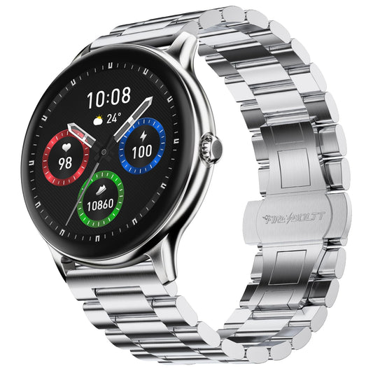 Fire-Boltt Newly Launched Phoenix Ultra Blaze Luxury Stainless Steel, Bluetooth Calling Smart Watch, AI Voice Assistant, Metal Body with 120+ Sports Modes, SpO2, Heart Rate Monitoring (Silver)