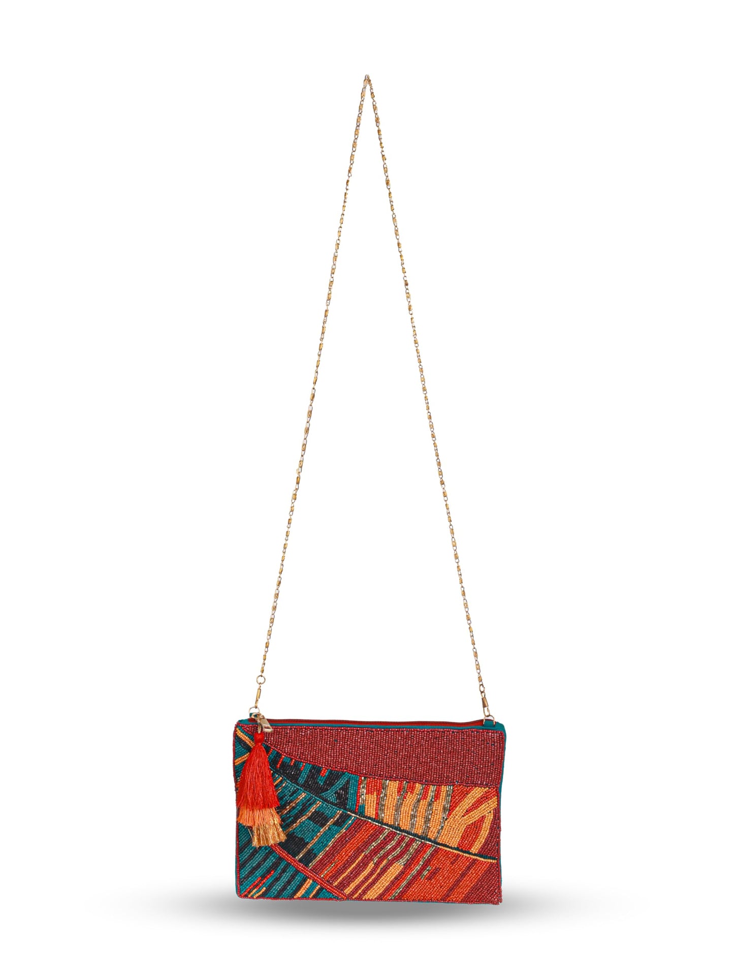 BAGUZZI Leafing Love Beaded Multicolor Sling Bag