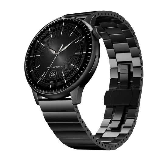Boat Valour Watch 1 R, AI Smart Habit Builder, 1.43" 3D Immersive AMOLED Display, 1000 nits, Light-Weight Aluminium Build 3 ATM, 10 Days Battery Life, Smart Watches for Man (Steel Black)