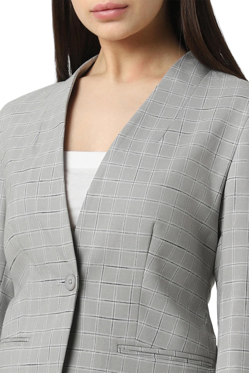 Van Heusen Women's Blazer (VWBZFRGFD79538_Grey