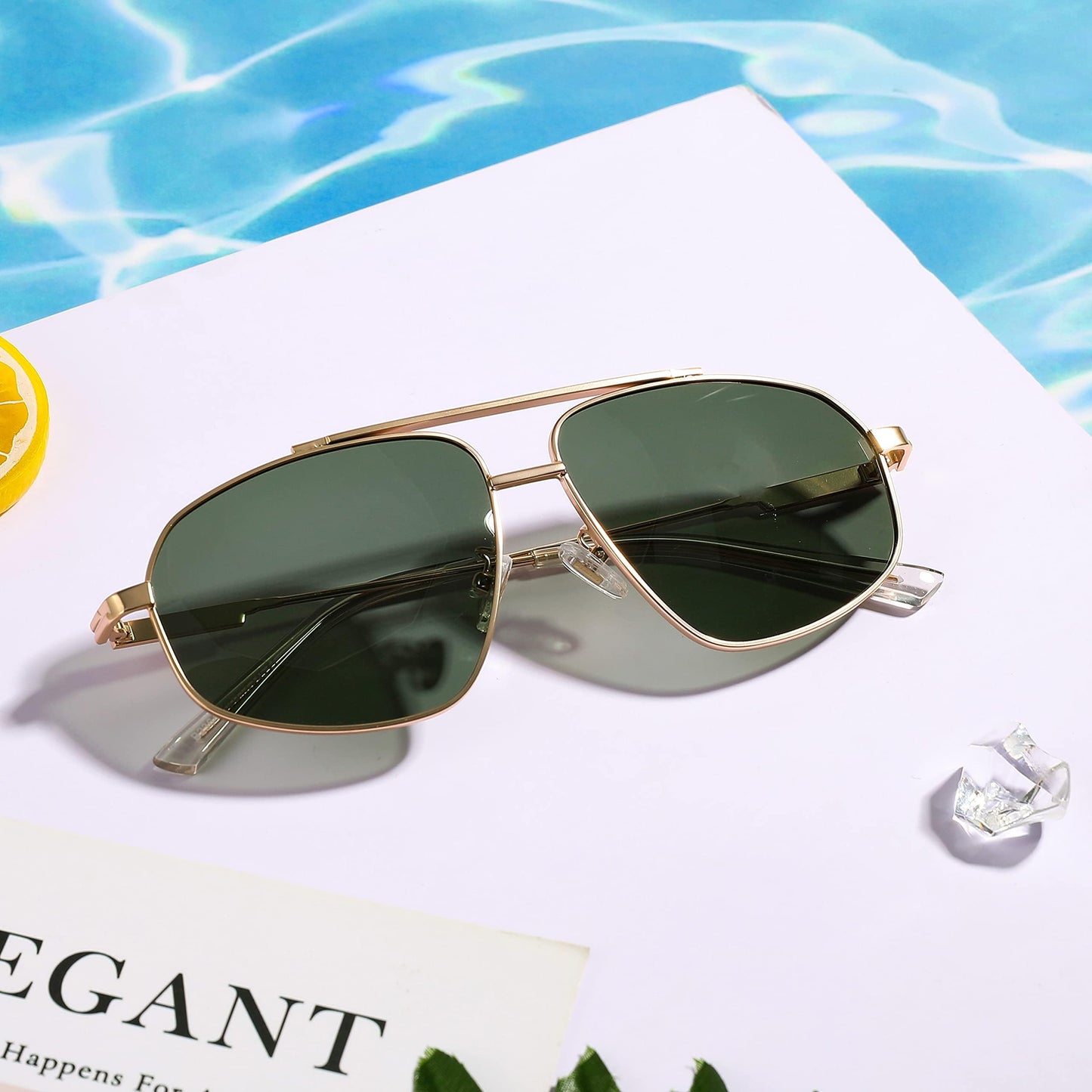 Karsaer Retro Aviator Polarized Sunglasses Women Men 90s Small Vintage Shades Trendy Mirrored Sunglasses E1101