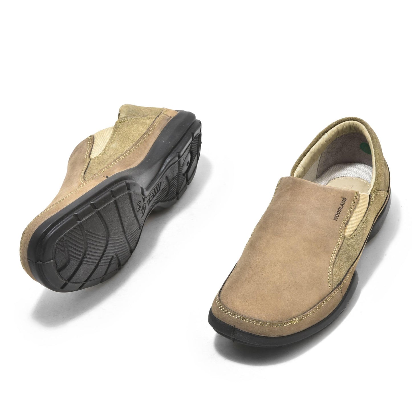Woodland Men Dubai Khaki Slip-On Shoes