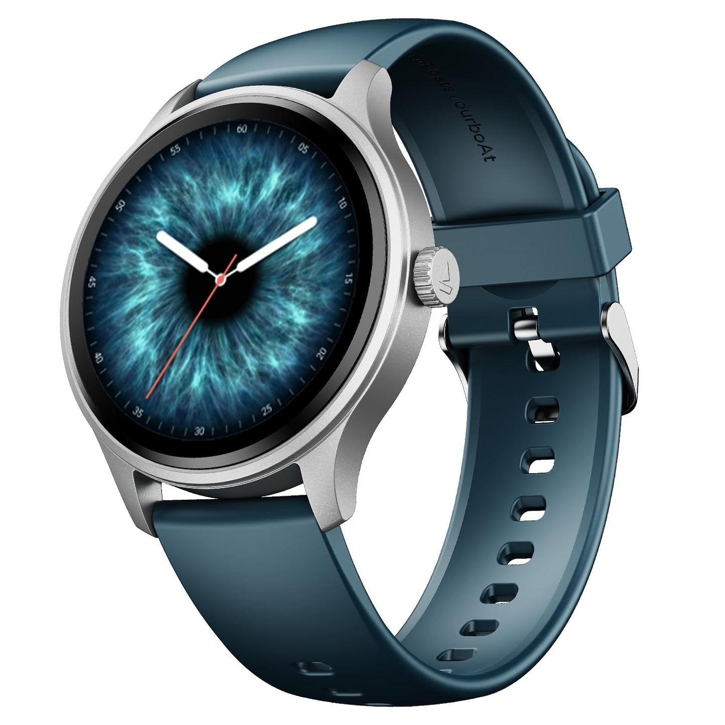 Boat Lunar Discovery Neo, 1.39" (3.5 cm) Round HD Display, Premium Metallic Finish, Animated Watchfaces, 100+ Sports Mode, Bluetooth Calling, Smart Watch for Men & Women (Ocean Blue)