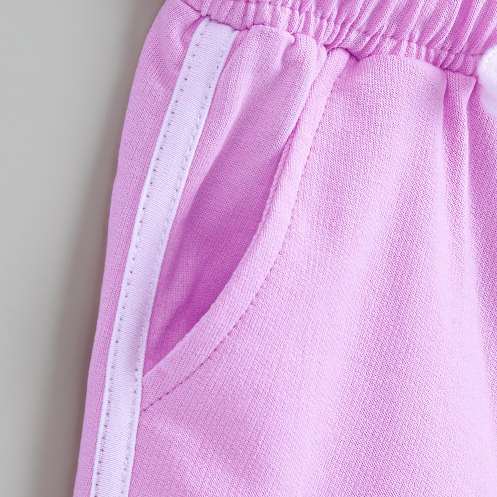 Hopscotch Girls Regular Purple Cartoon Print Shorts for Ages (4-5 Years)