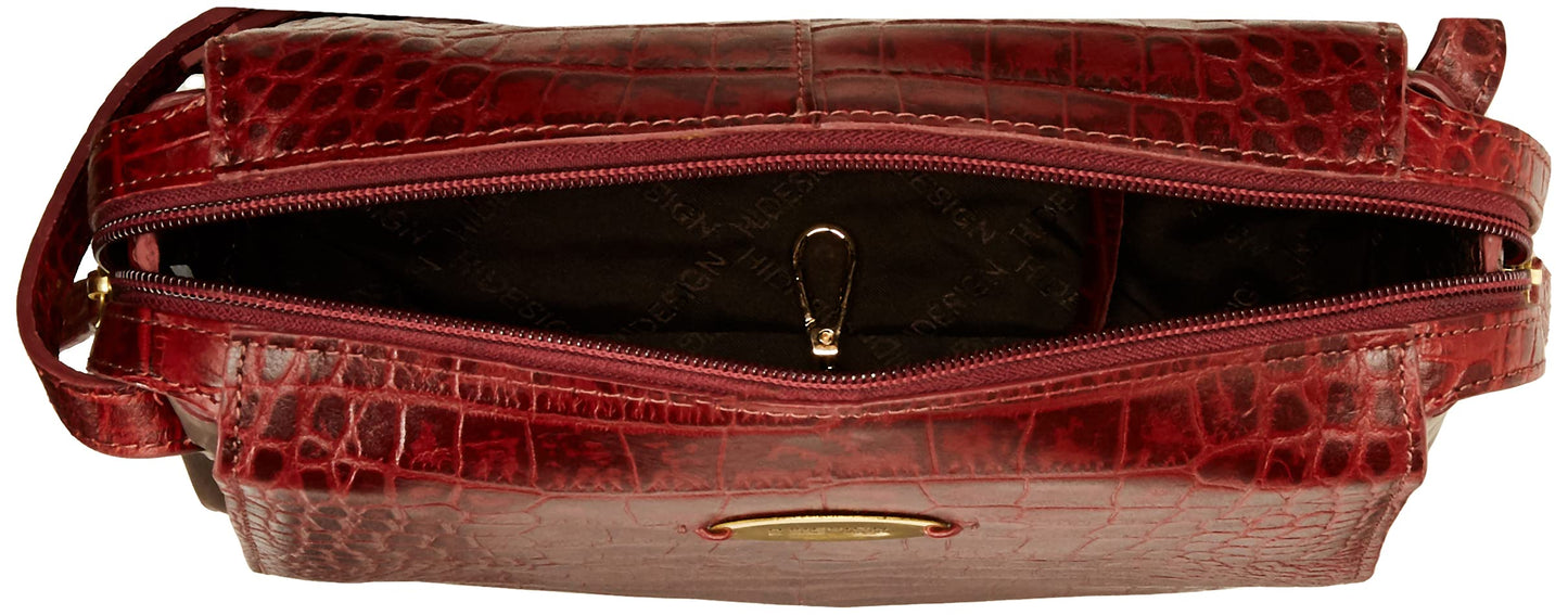 Hidesign womens EE NYX I Medium Red Brown Crossbody