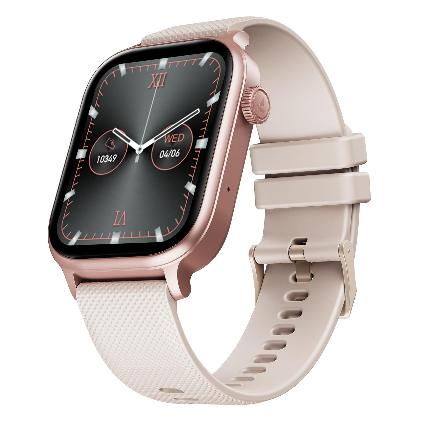 Boat Storm Infinity Plus Smartwatch with 20 Days Battery, ASAP™ Charge, 4.97 cm HD Display, Functional Crown, Multiple Sports Modes, BT Calling, SOS, IP68, Heart Rate & SpO2 Monitor (Cherry Blossom)