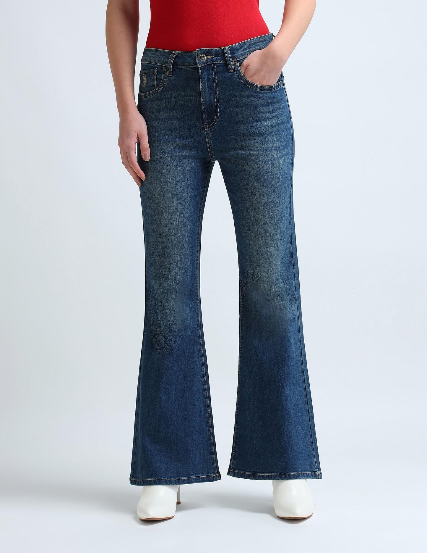 U.S. POLO ASSN. Women's Loose Jeans (UWAW24JEN183_Blue