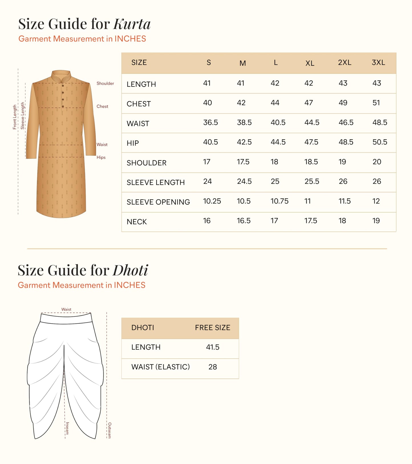 Manyavar Men's Viscose Blend Self Design Kurta Dhoti Set (Warm White,L)