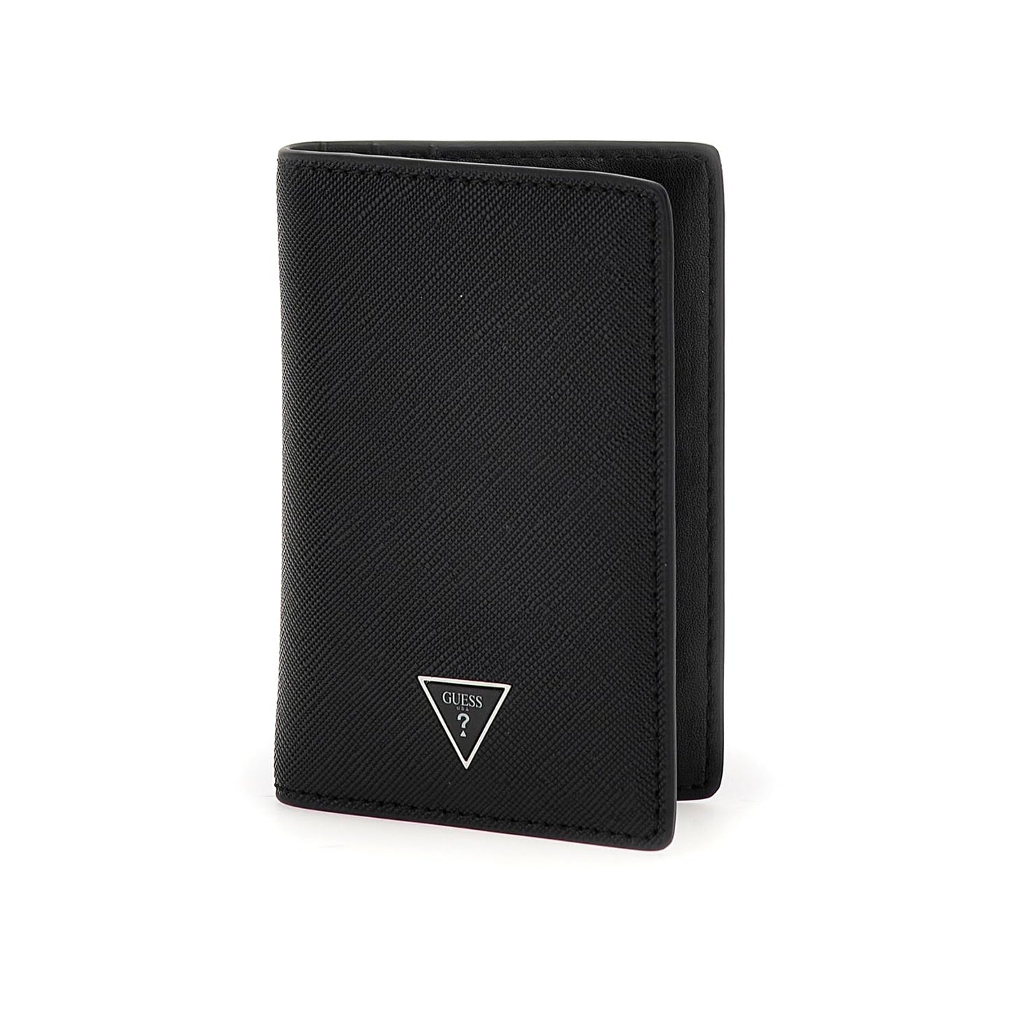 GUESS Black Solid Pu Card Holder