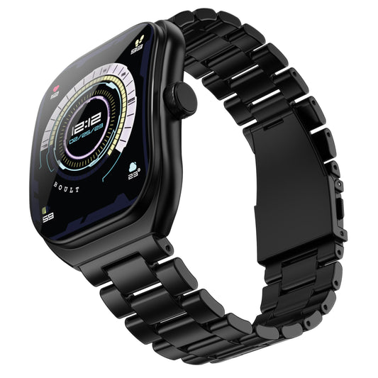 Boult Newly Launched Trail Pro Smartwatch 2.01'' 3D Curved Screen+AMOLED, BT Calling 5.3, 600 Nits Brightness, IP68, 250+ Watchfaces, 120+ Sports Modes, AI Voice Assistant, SpO2 Tracking (Metal Black)