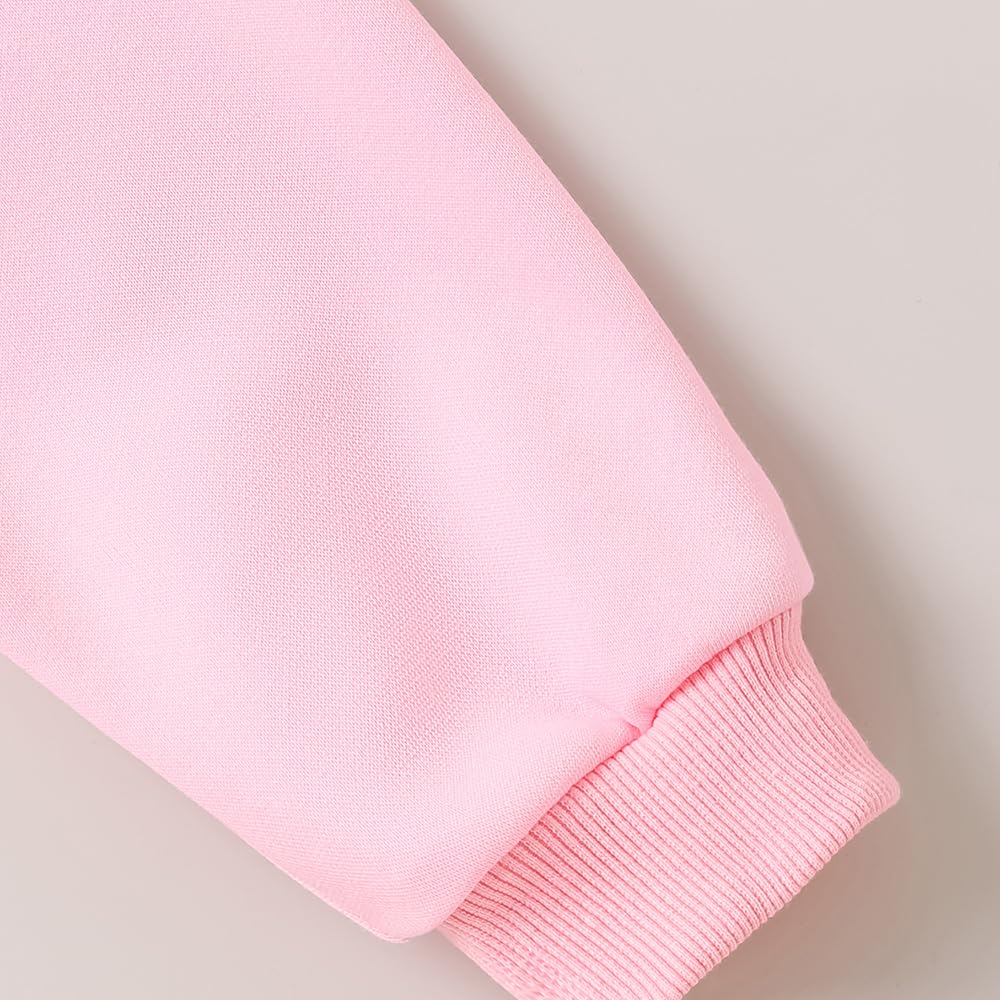 Hopscotch Girls Pink Full Sleeves Animal Applique Hooded Jacket For Age (4-5 Years)