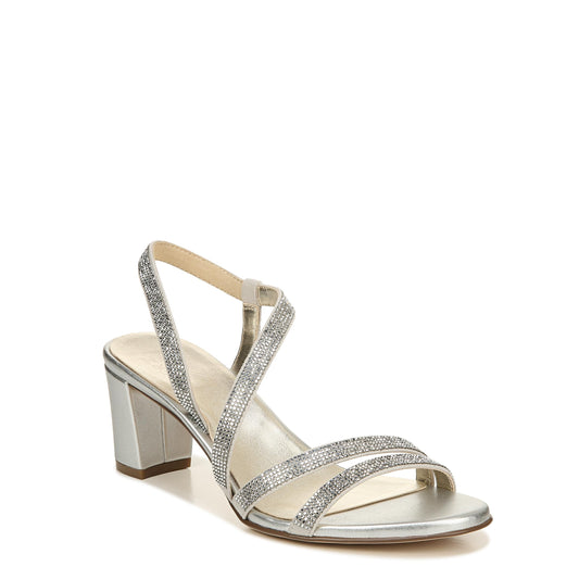 Naturalizer Women's Vanessa2 Strappies Sandal, Silver, 8.5 W (C)
