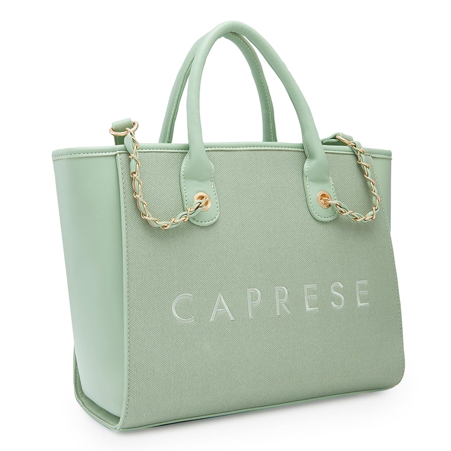 Caprese Brooklyn Tote Bag, Large-Green | Stylish Handbag for Women | Spacious, Versatile Office & Daily Essentials Tote | Top Zip Closure