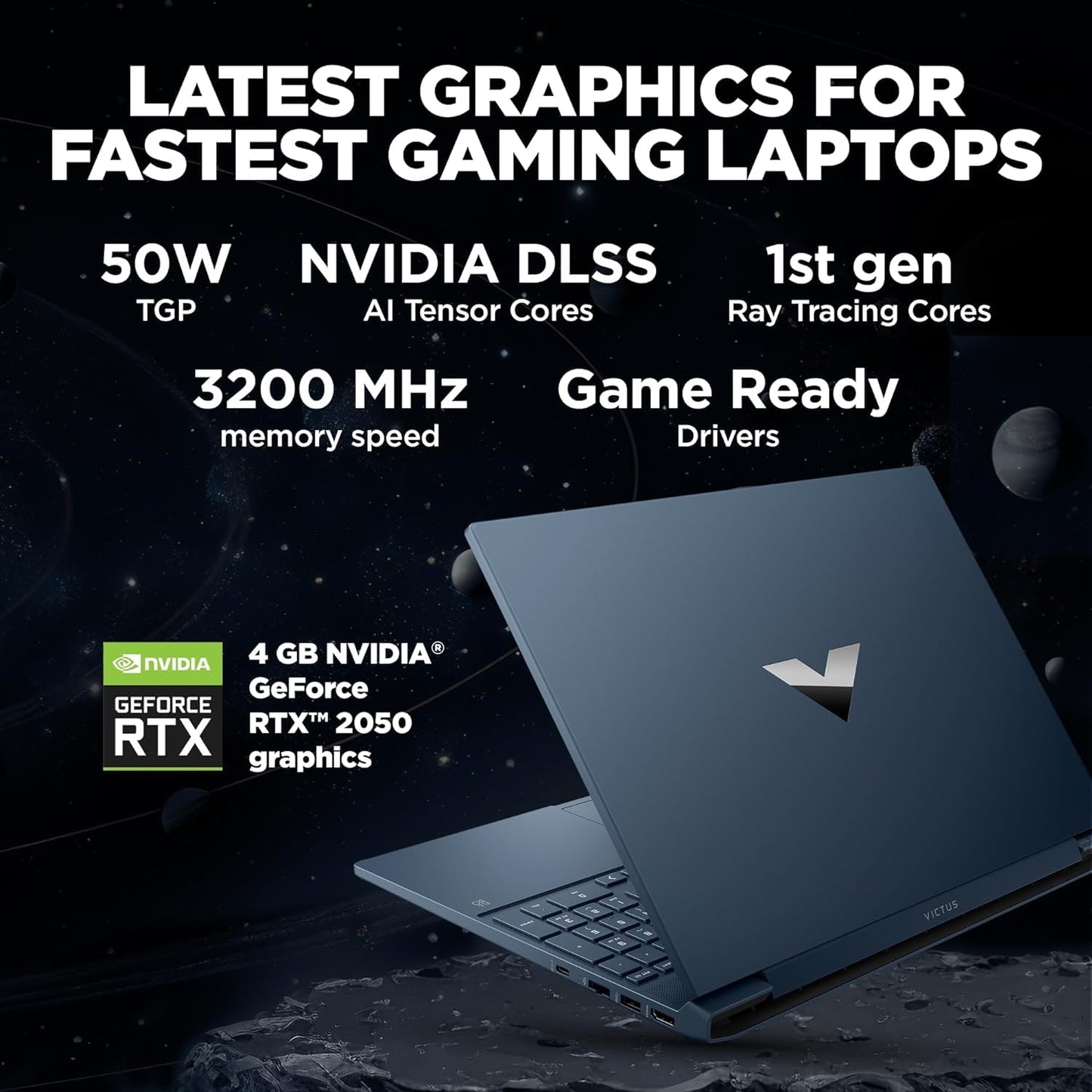 HP Victus Gaming Laptop, 12th Gen Intel Core i5-12450H,4GB RTX 2050 GPU,15.6-inch(39.6 cm),FHD,IPS,144Hz,8GB DDR4,512GB SSD,Backlit KB,W11+MSO,B&O,9ms response time(P.Blue, 2.29 kg),15-fa1098TX