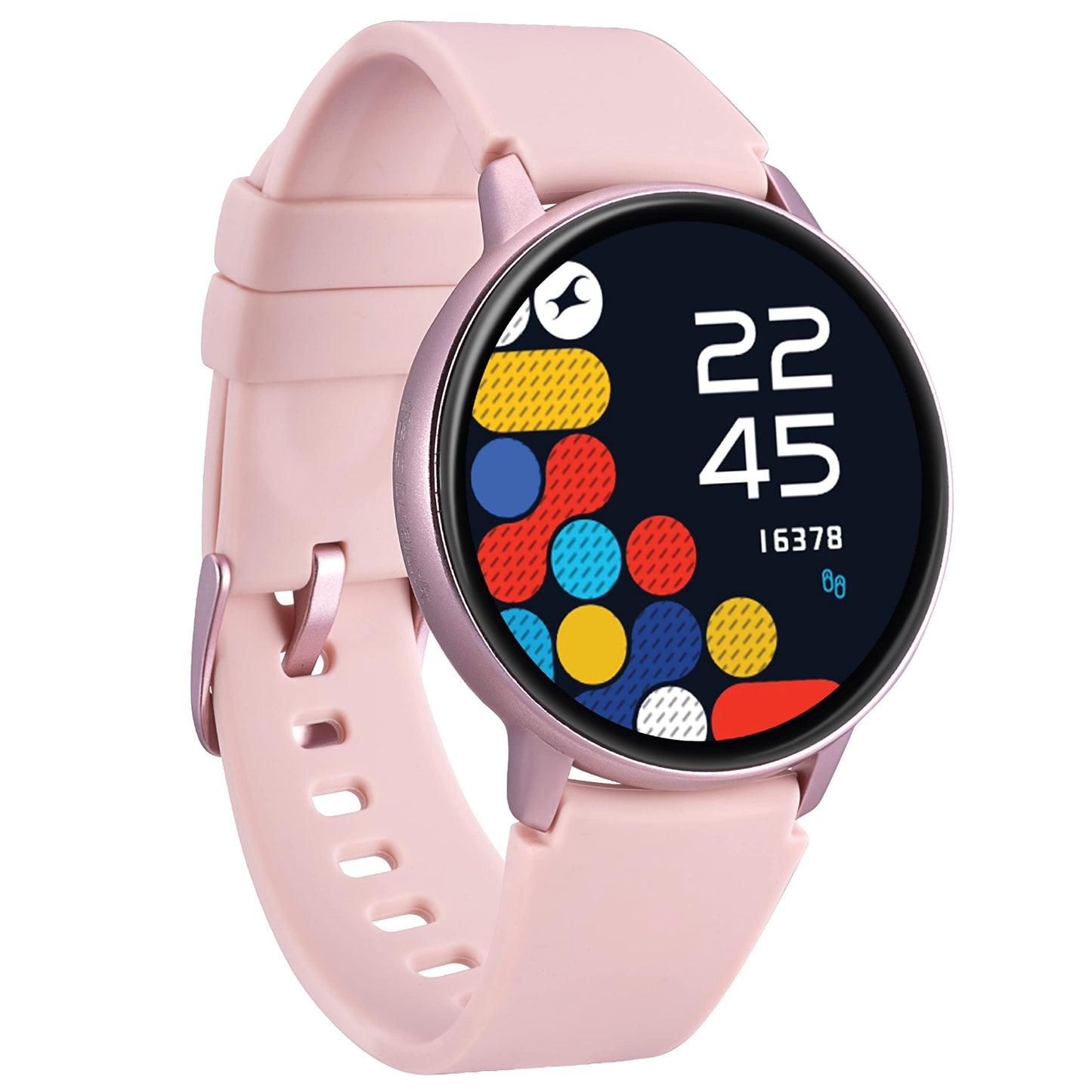 Fastrack Reflex Play 1.3 AMOLED Display Smart Watch with AOD Premium Metallic Body Animated Watchfaces BP & Sleep Monitor 24x7 HRM SpO2 Multiple Sports Modes Upto 7 Day Battery IP68 (Pink)