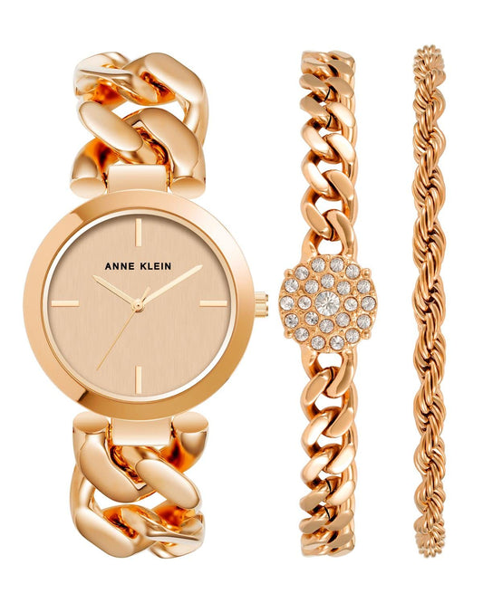 Anne Klein Analog Rose Gold Dial Women's Watch-AKB4000RGST