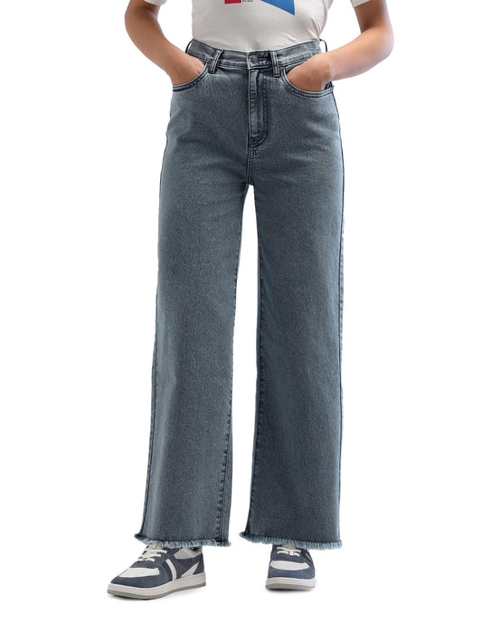 U.S. POLO ASSN. High Rise Wideleg Jeans (UWAW24JEN227_Blue_30)