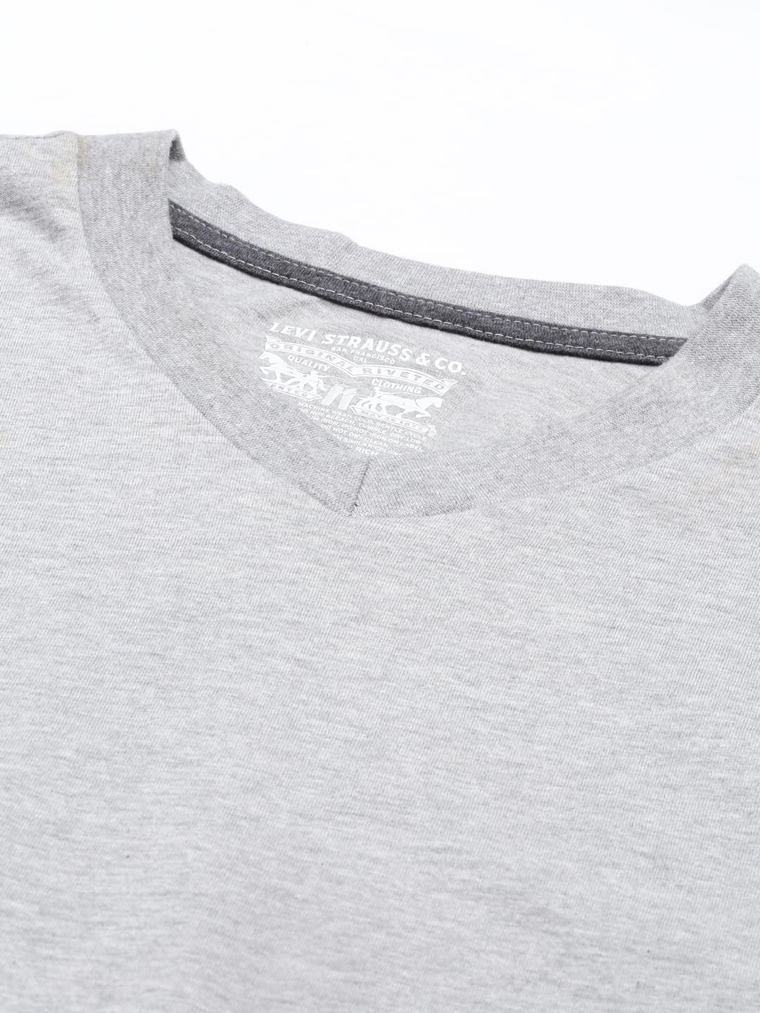 Levi's Men's Plain Regular Fit T-Shirt (PR683513_Light Grey Melange M)