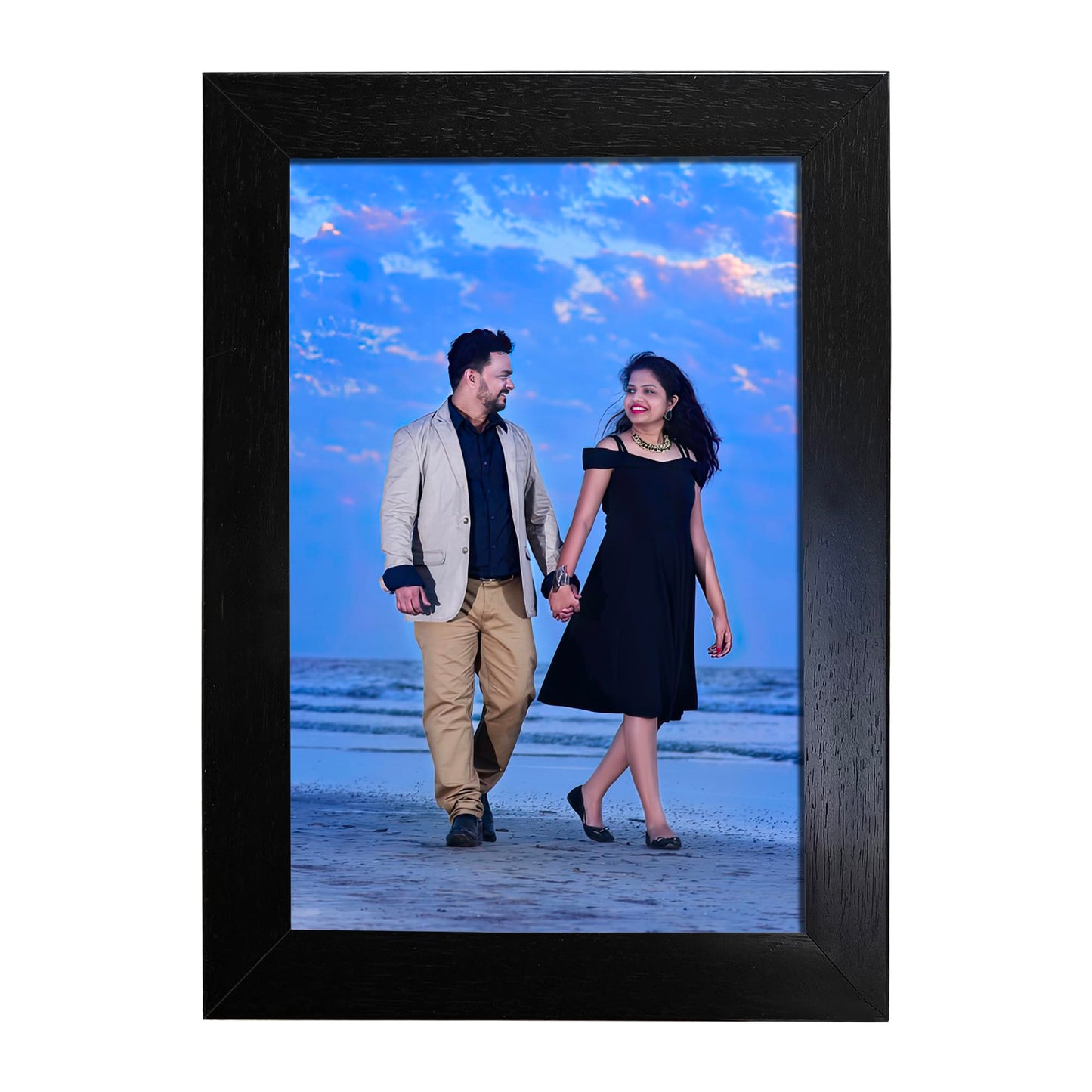 Nexaprint Customized LED Rectangular Photo Frame with 12X18 Inch Photo Upload Your Photo LED Adapter Included Wall Mounting 1mm Non-Breakable Acrylic Protection Gift Black