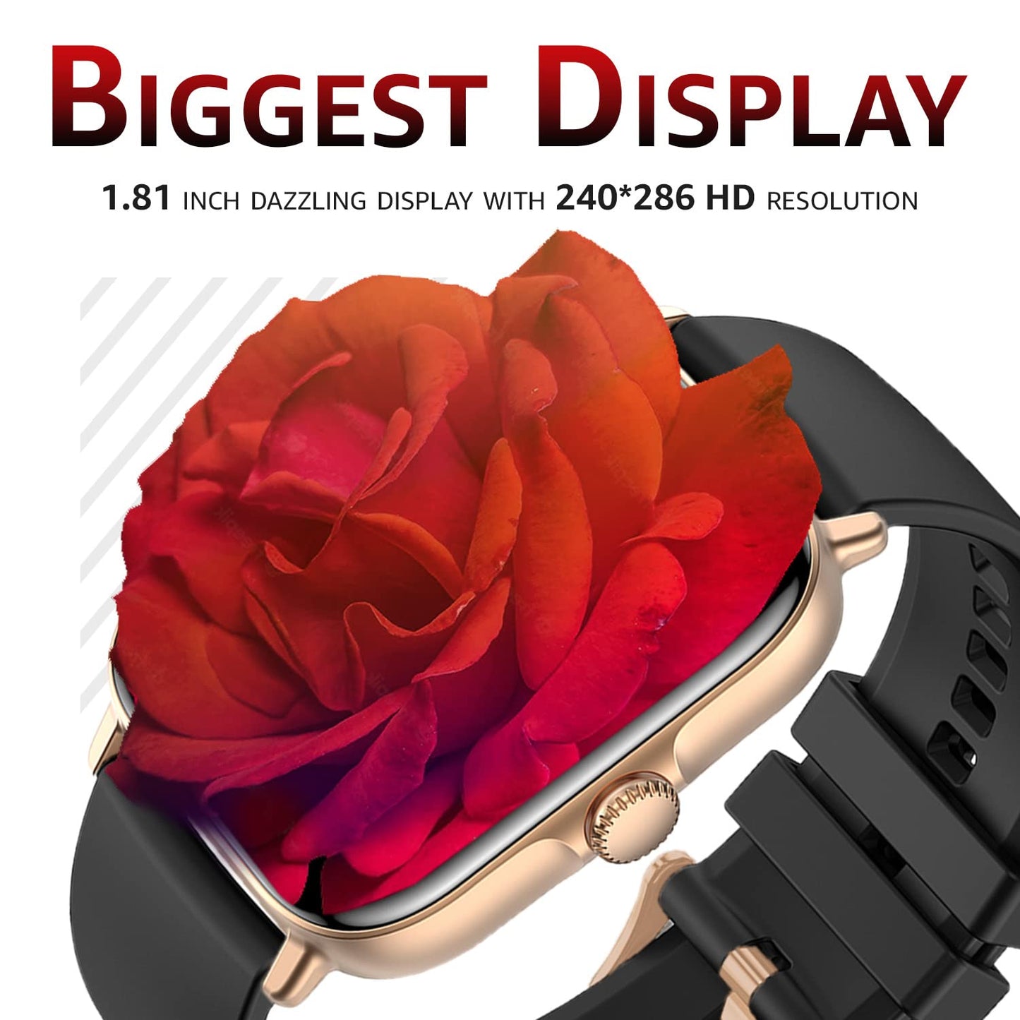 Maxima New Smartwatch Max Pro Bold Advanced Bluetooth calling with AAC Speakers & Largest 1.81" HD Display, AI Voice Assistant, Premium Metal Body,100+ Sports&Watch Faces, HRM, SpO2 & Sleep Monitoring