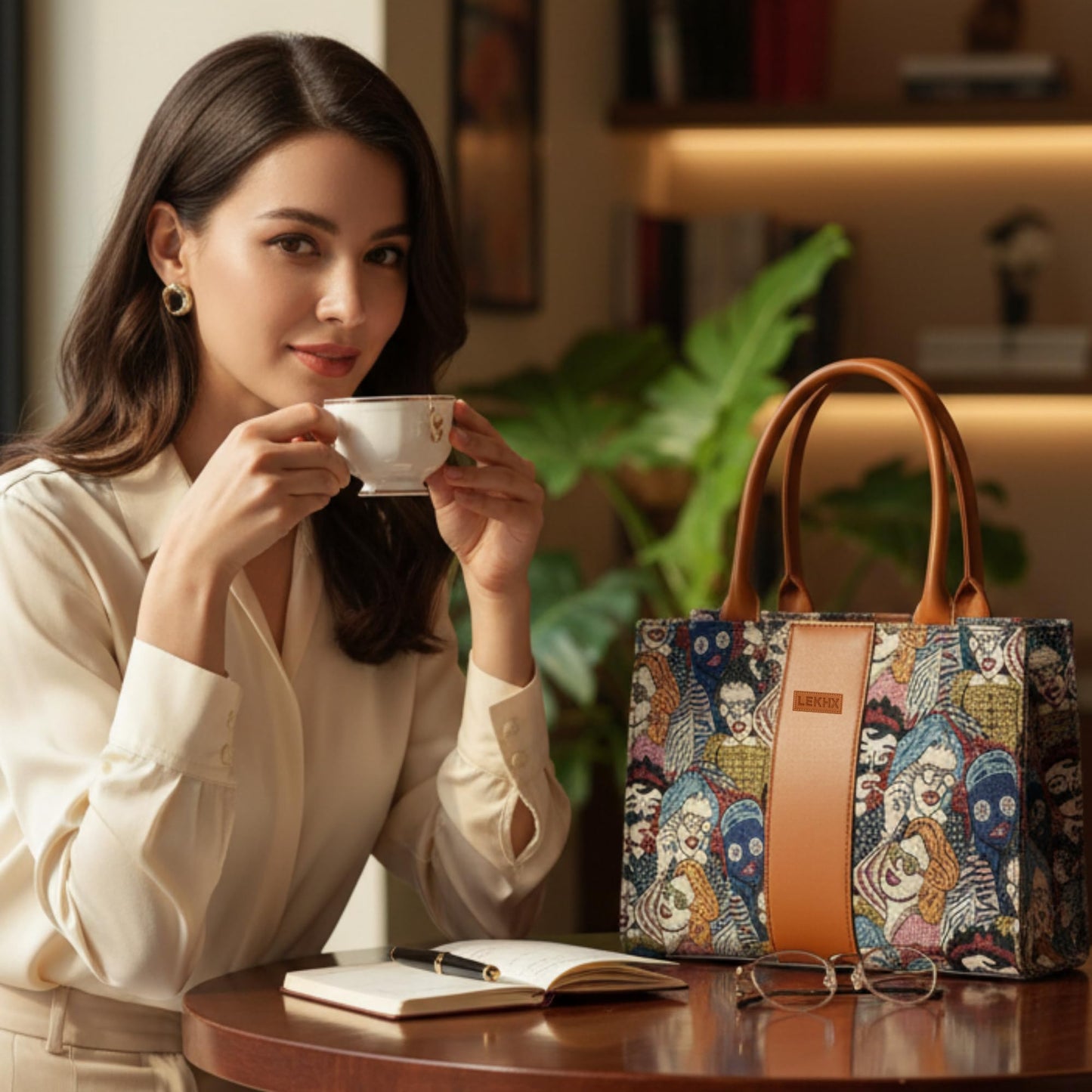 LX LEKHX Women's Tote Bags - Stylish Handbags for Office, College & Party Use | Spacious & Trendy Shoulder Bag for Work, Casual & Evening | Durable, Lightweight & Fashionable Tote for Women (Multi-1)